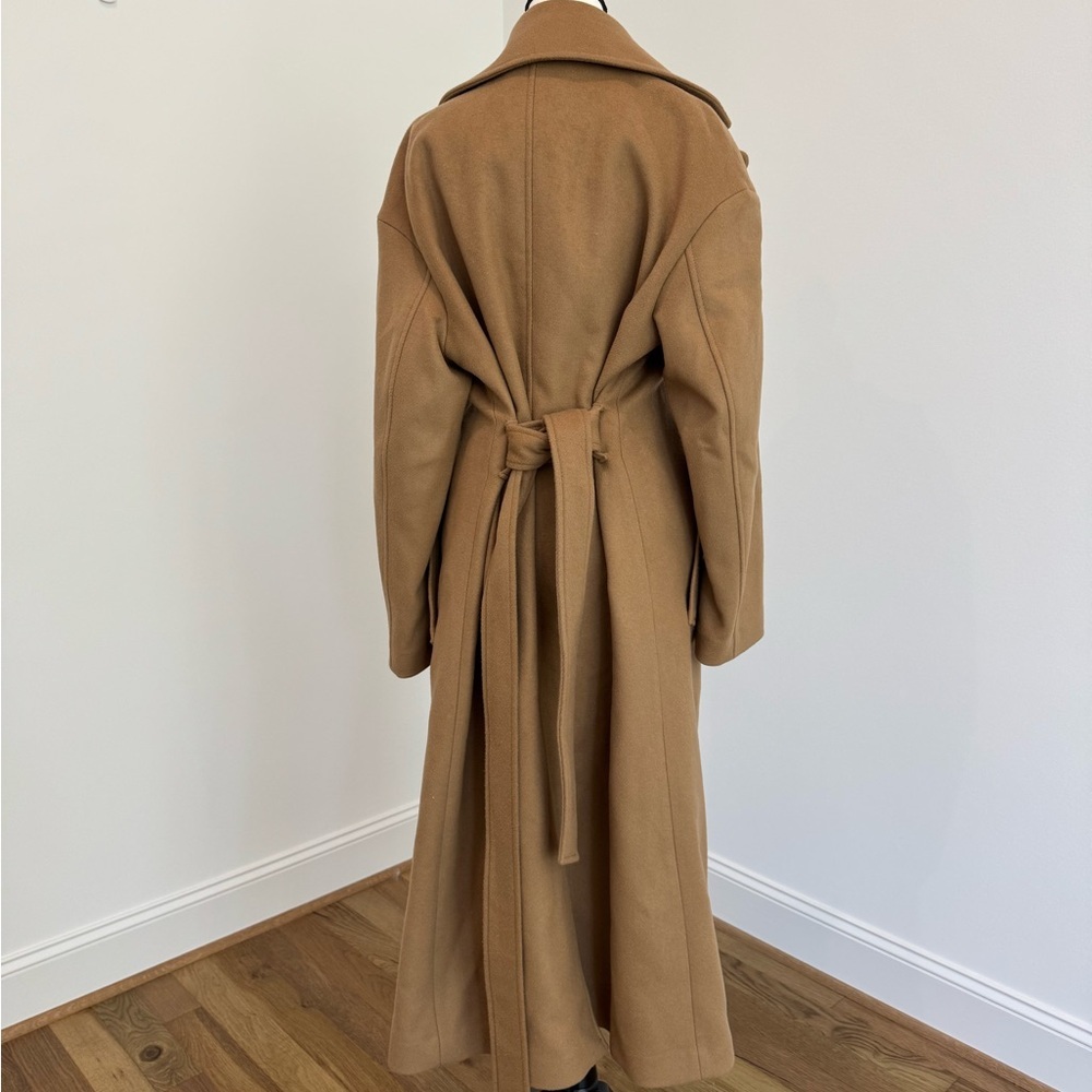 Banana Republic Camel Wool Cashmere Blend Wrap Camel Coat - Picture 5 of 12